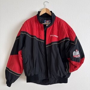 Vintage Polaris Men's L Red Full Zip Puffer Jacket 90's snowmobile coat